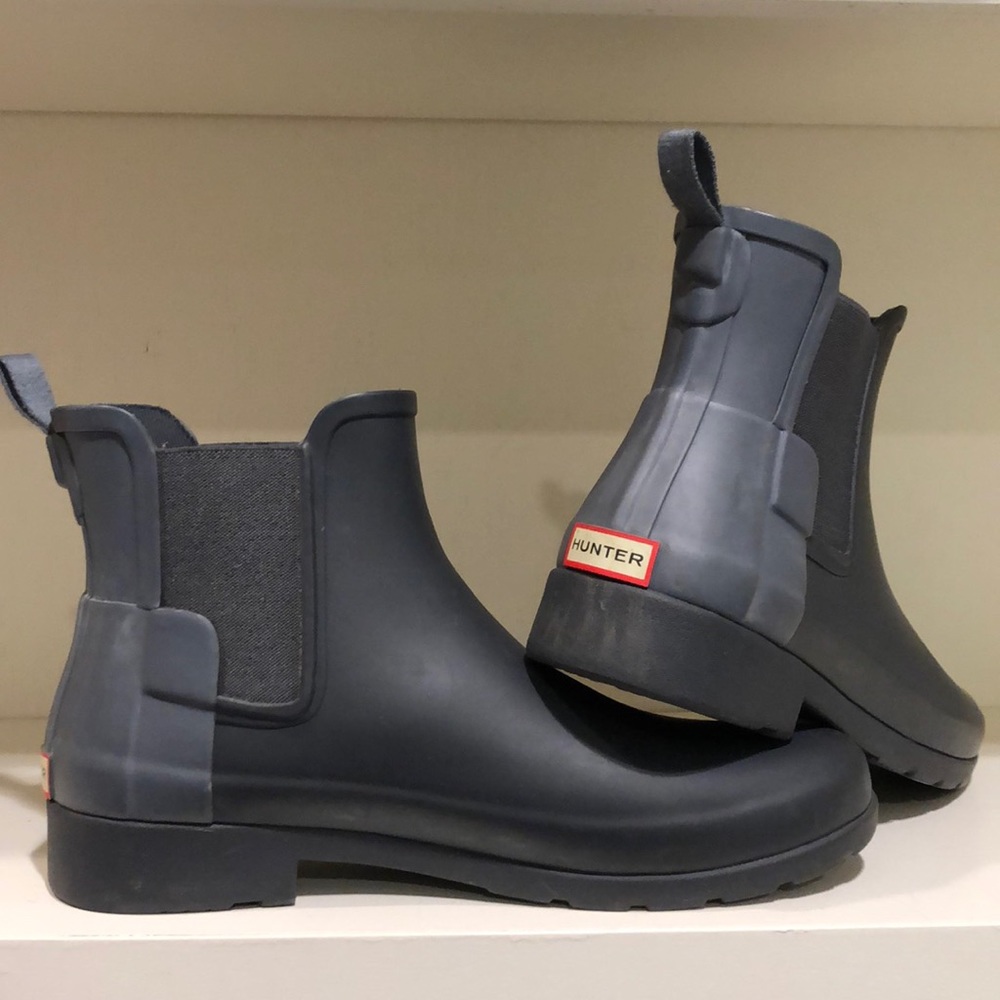 Hunter Chelsea color block ankle rain boots